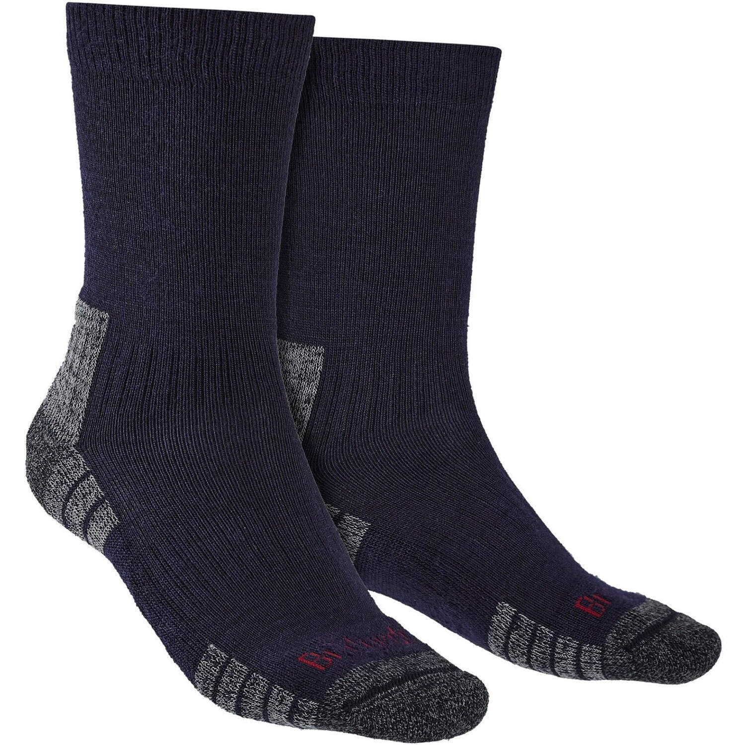 Bridgedale - Mens Hiking Lightweight Merino Socks - Navy / Grey Merino Wool - Size UK 6-8 - Image 2
