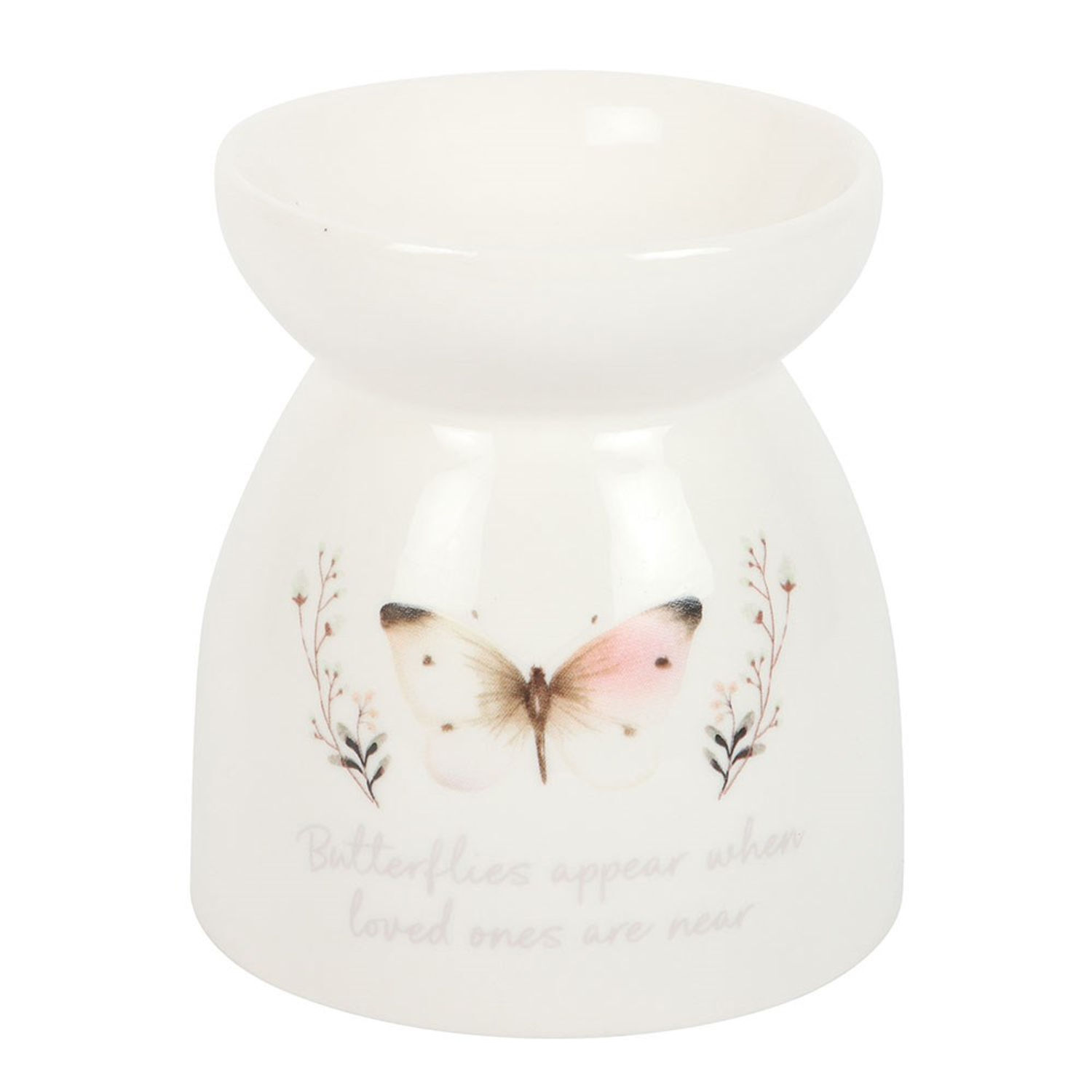 Something Different Unisex White Butterflies Appear Oil Burner In - Image 2