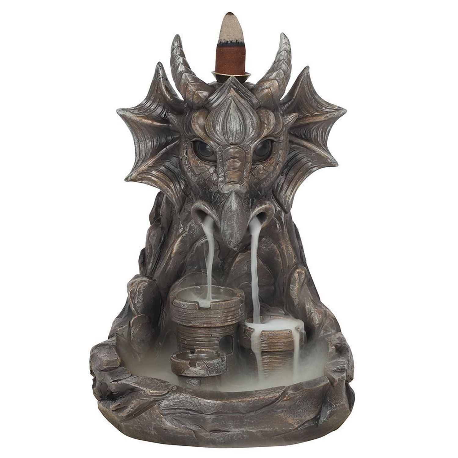 Something Different Dragon Backflow Incense Burner - Grey