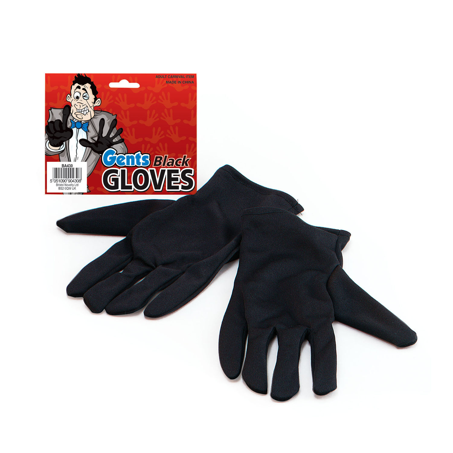 Bristol Novelty Men's Black Gents Gloves (1 Pair) - One Size - Image 2