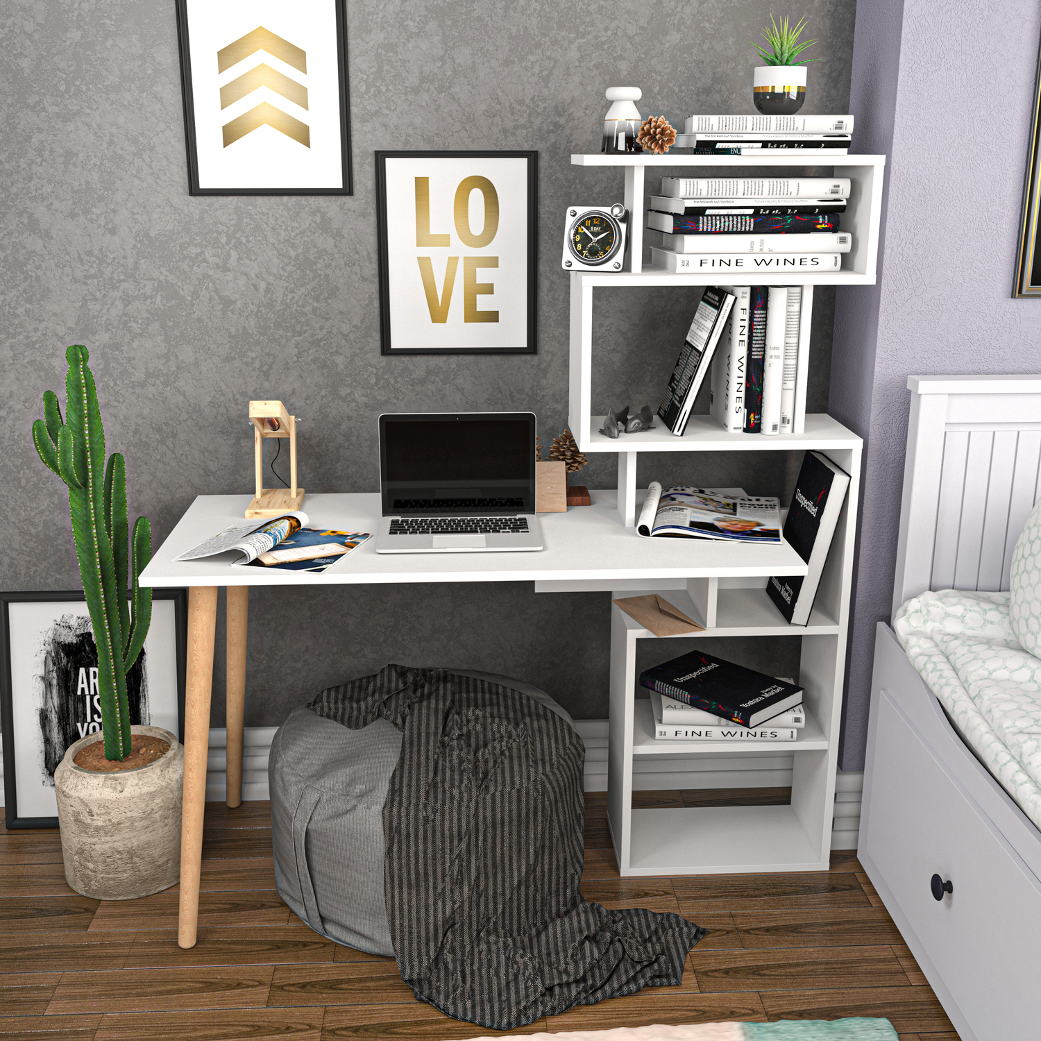 Decorotika Vina Computer Desk - White