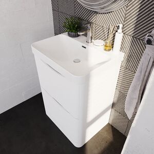 Balterley Dunwood Modern Bathroom Floor Standing 2 Drawer Vanity Unit, Ceramic