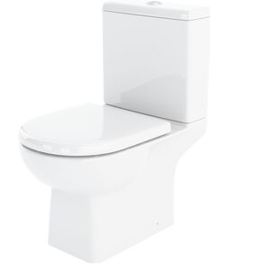Modern Stramshal lBathroom Close Coupled Toilet , 810mm x 400mm, White