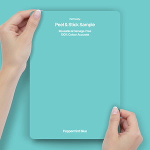 Hemway Interior Paint Sample, Peppermint Blue, Peel & Stick Swatch