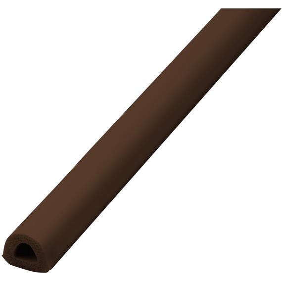 Faithfull EPDM D-profile draught excluder brown 6m 9mm x 7.5mm