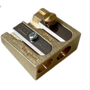 Artex Brass Double-Hole Sharpener - Adjustable Blade