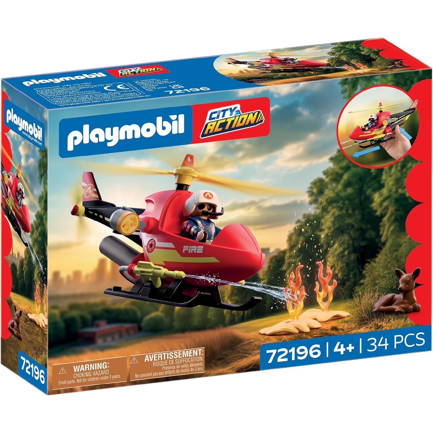 Firefighting Helicopter - Red