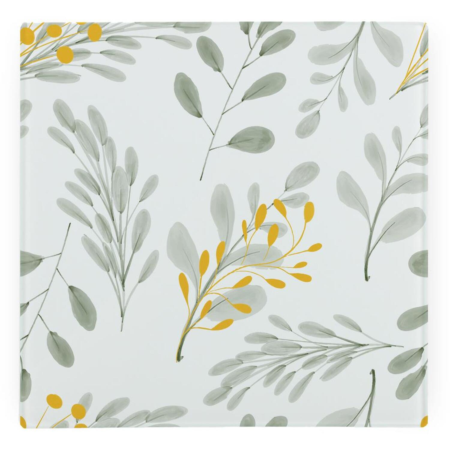 Image of Grey & Gold Leaves Glass Hot&hellip;