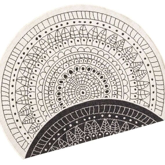 Reversible Porto Indoor & Outdoor Round Rug Ochre.