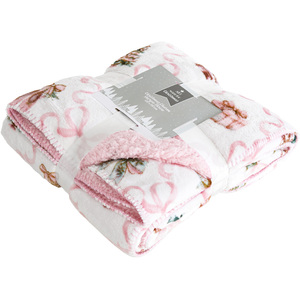 Christmas Charm Sherpa Throw