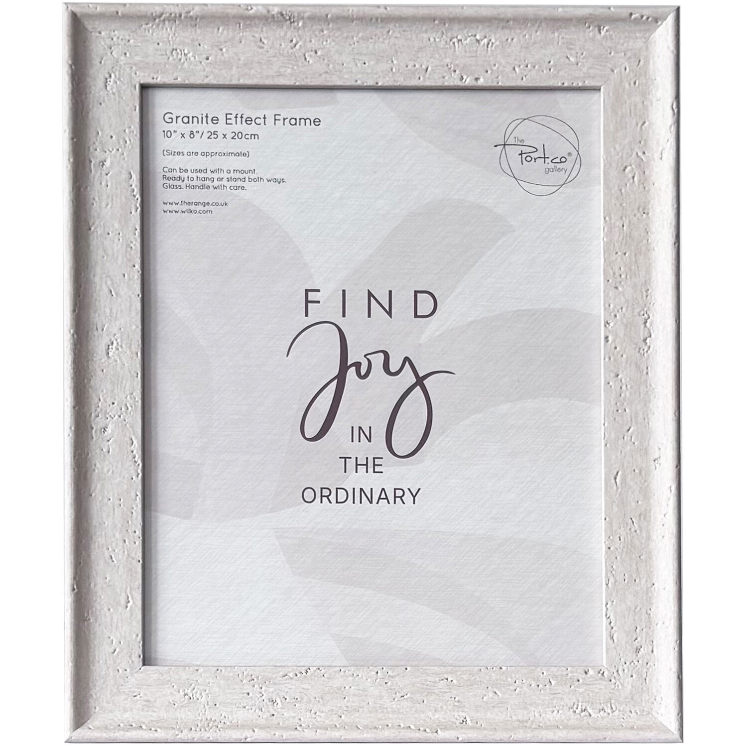 Granite Effect Photo Frame - Light Grey / 8 x 10 inch