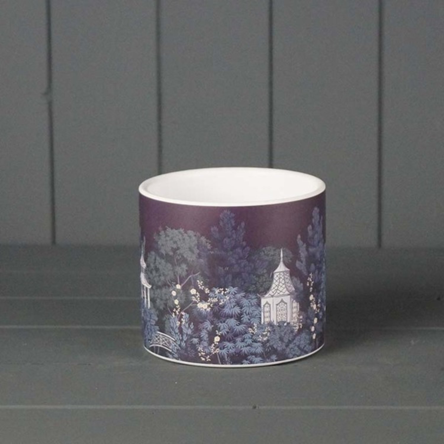  - Rustic Purple Pagoda Pot Plant Pot - Image 3