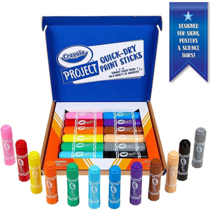 Crayola Quick Dry Paint Sticks Colour Paint Set for Kids - 12 Colours