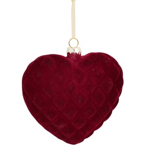 Flocked Heart Decoration