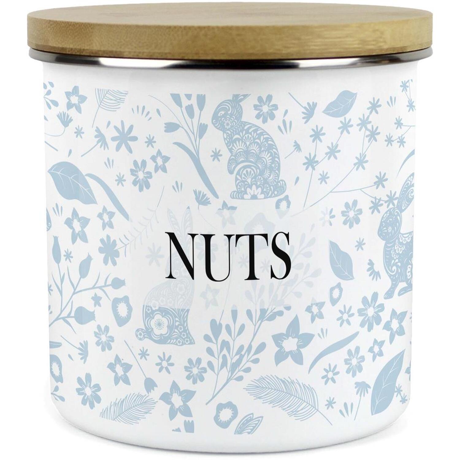 Purely Home Blue Wild Rabbits Large Kitchen Storage Canister - Blue / No