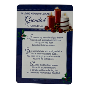 InLovingMemoryofaDearGrandadChristmasGravesideKeepsakeCard