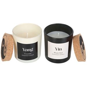 Something Different Yin Yang Black Oud & Coconut Scented Candle (Pack of 2)