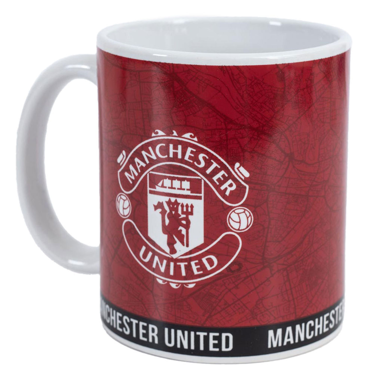 Manchester United Fc Identity Crest Mug - Red/White
