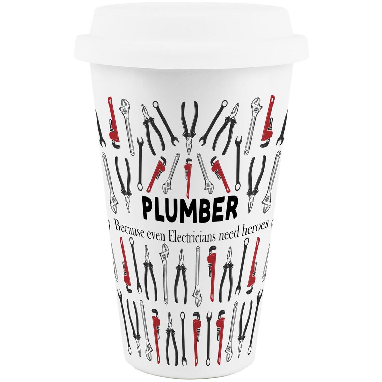 Image of Novelty Plumber Ceramic Travel Mug -&hellip;