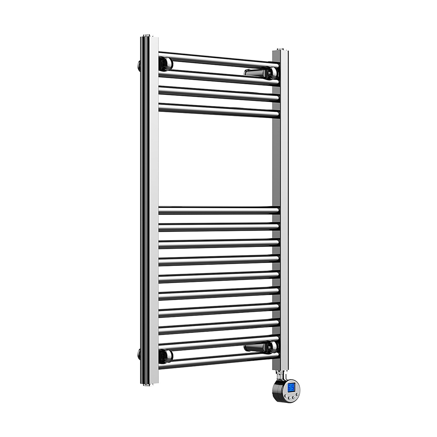 Lux Heat Electric Chrome Ladder Towel Radiator 800mm (H) x 500mm (W) - Image 2