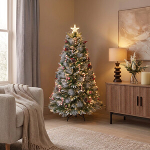 4ft Candy Cane Fibre Optic Christmas Tree