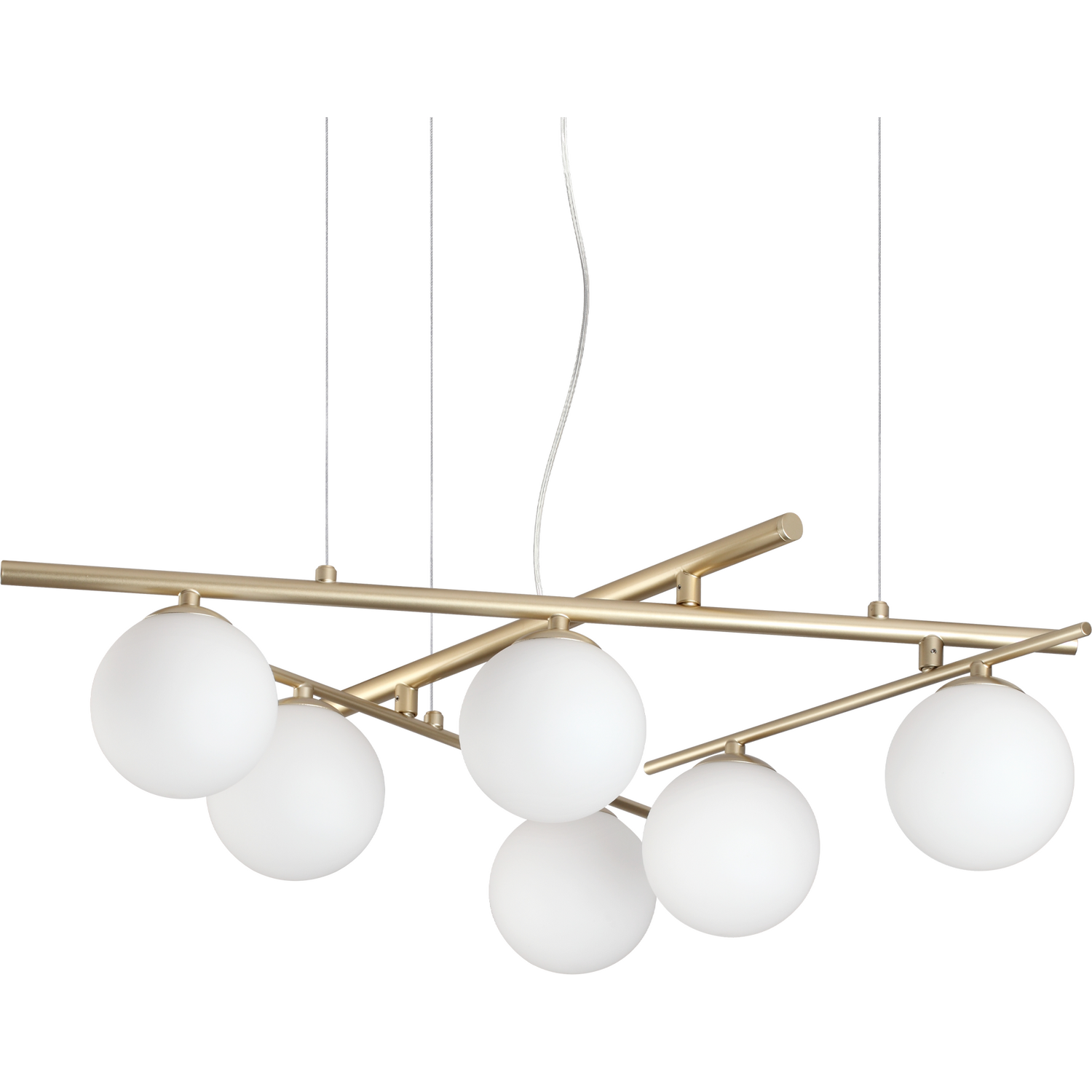 Atlas Globe Pendant Ceiling Light Gold 6x G9 - Image 3