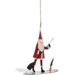Paddle Boarding Santa Christmas Tree Decoration