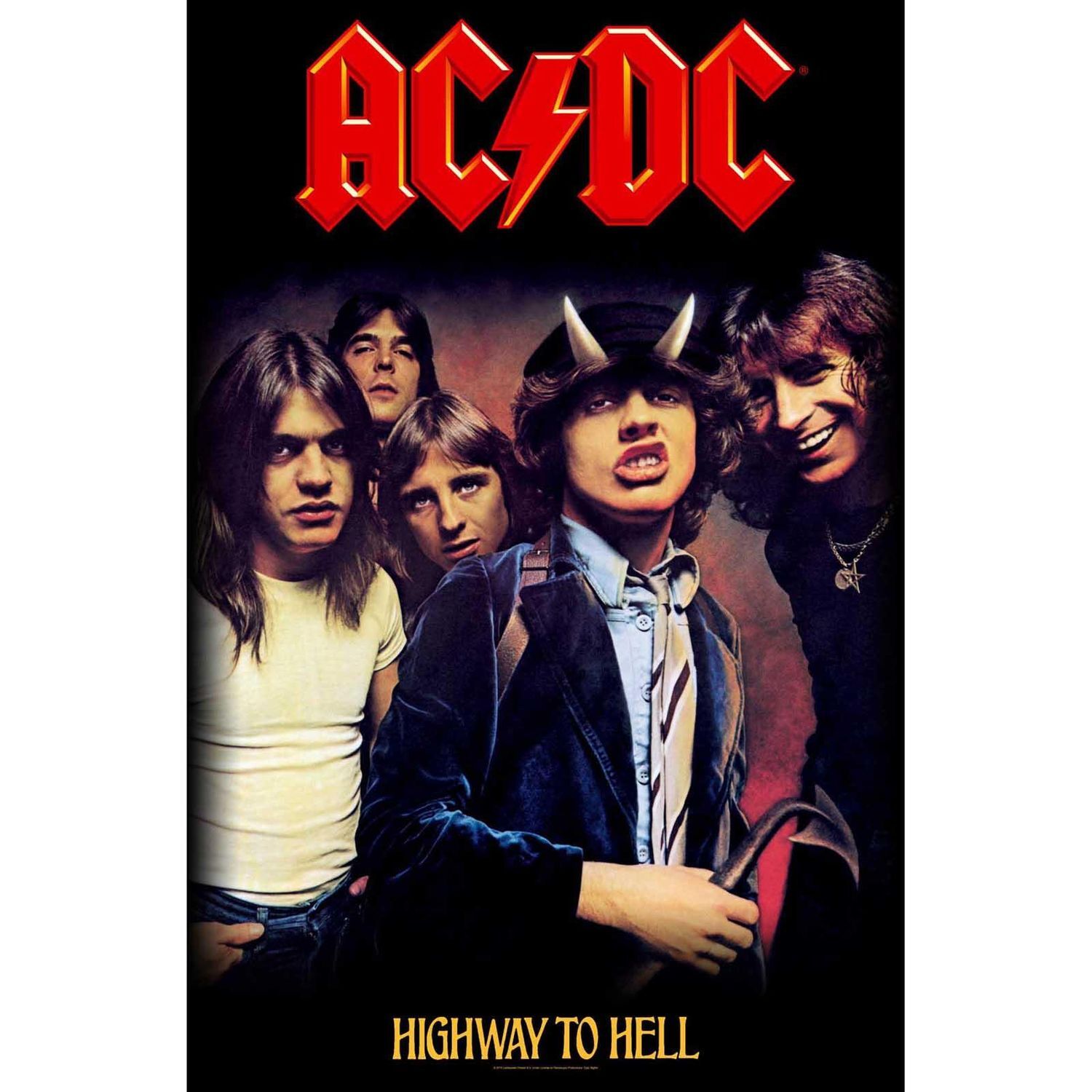 Ac/Dc Highway To Hell Polyester Poster - Multicoloured