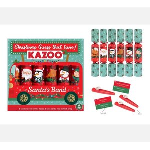 Assorted Kazoo Christmas Crackers Multicolour Pack of 18