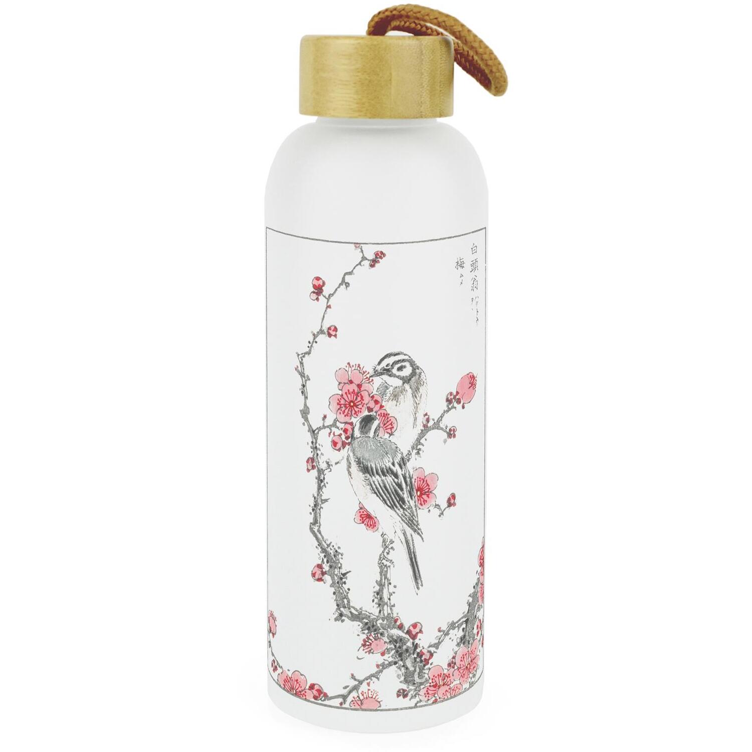 B&Q - Numata Kashu Pine Glass Water Bottle With Bamboo Lid - Image 2
