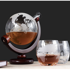 Globe Decanter with Glasses Set