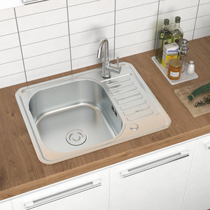 Stainless Steel Kitchen Sink with Draining Board