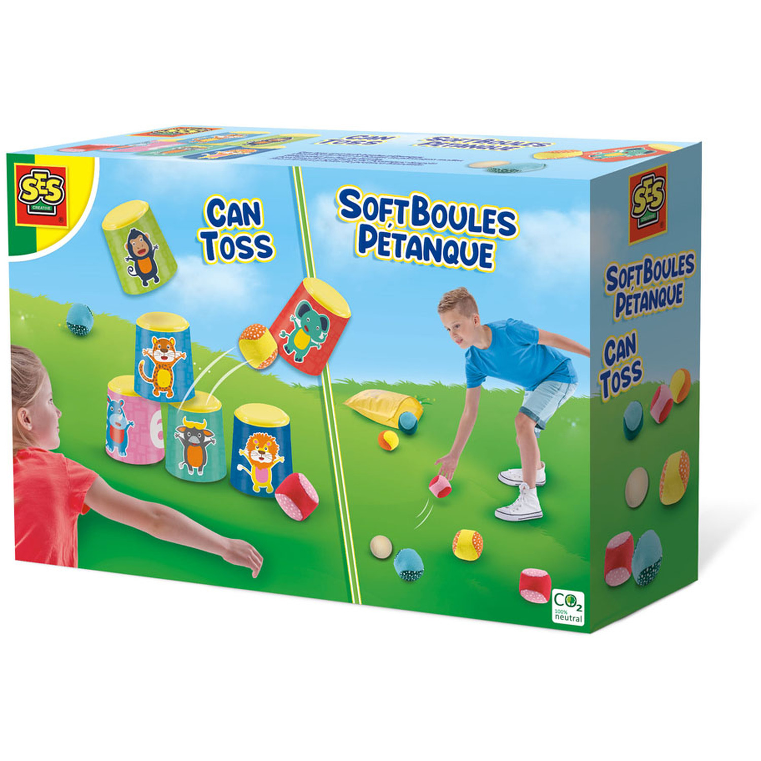 Image of Can Toss and Soft Boules Petanque 2-in-1 Game - Black