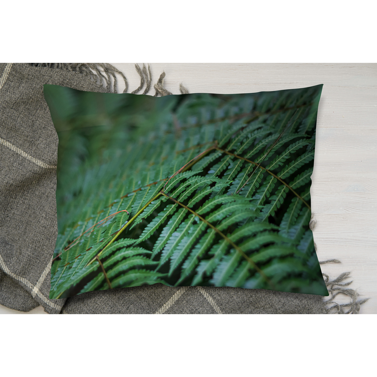 Grren Leaves Pattern And Texture At Indonesia Cushion - Green