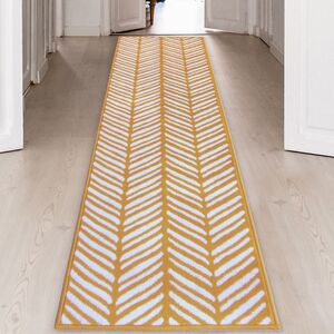 Ochre Yellow Scandi Geometric Rug - Inishmore