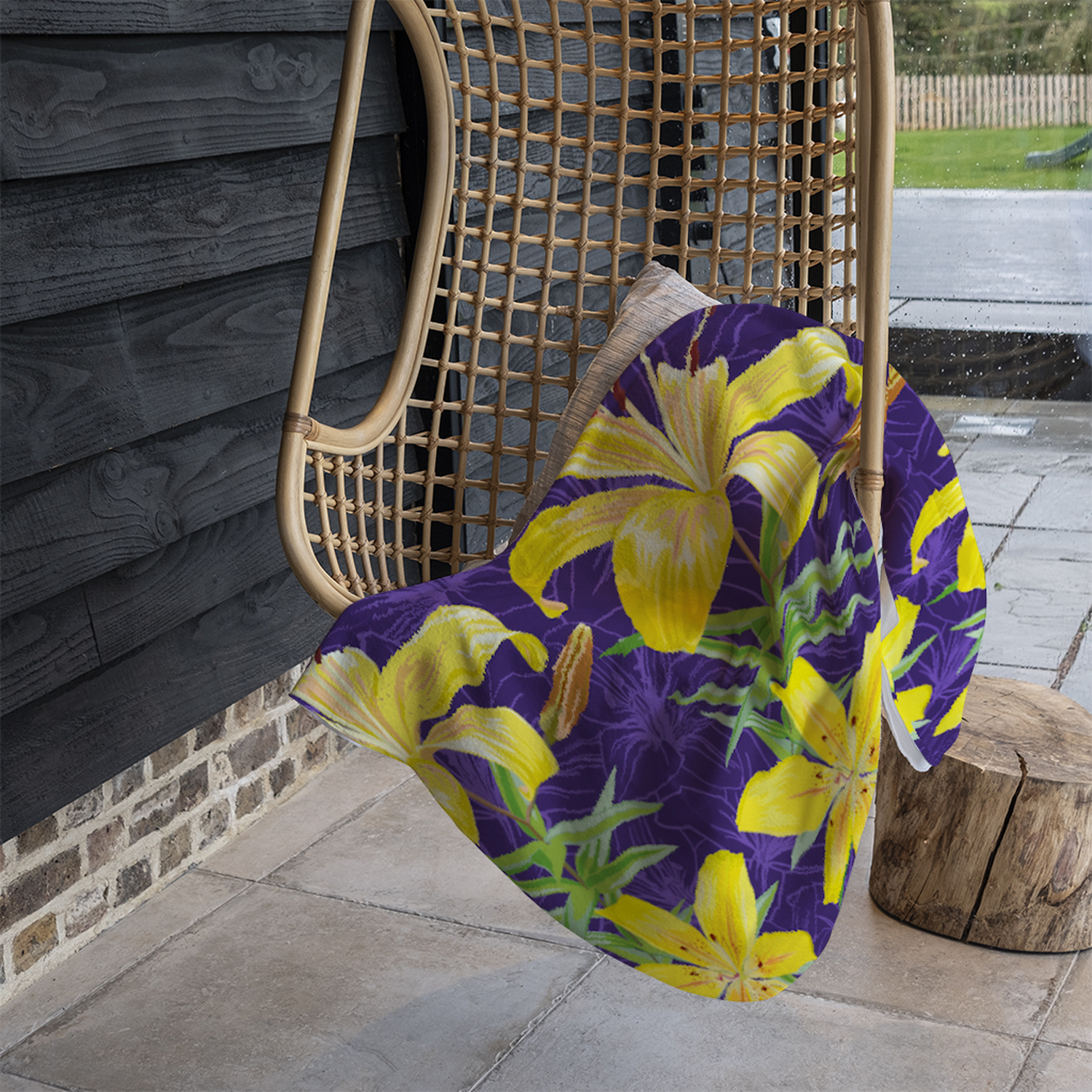 Yellow Lily Flowers Blanket - Yellow