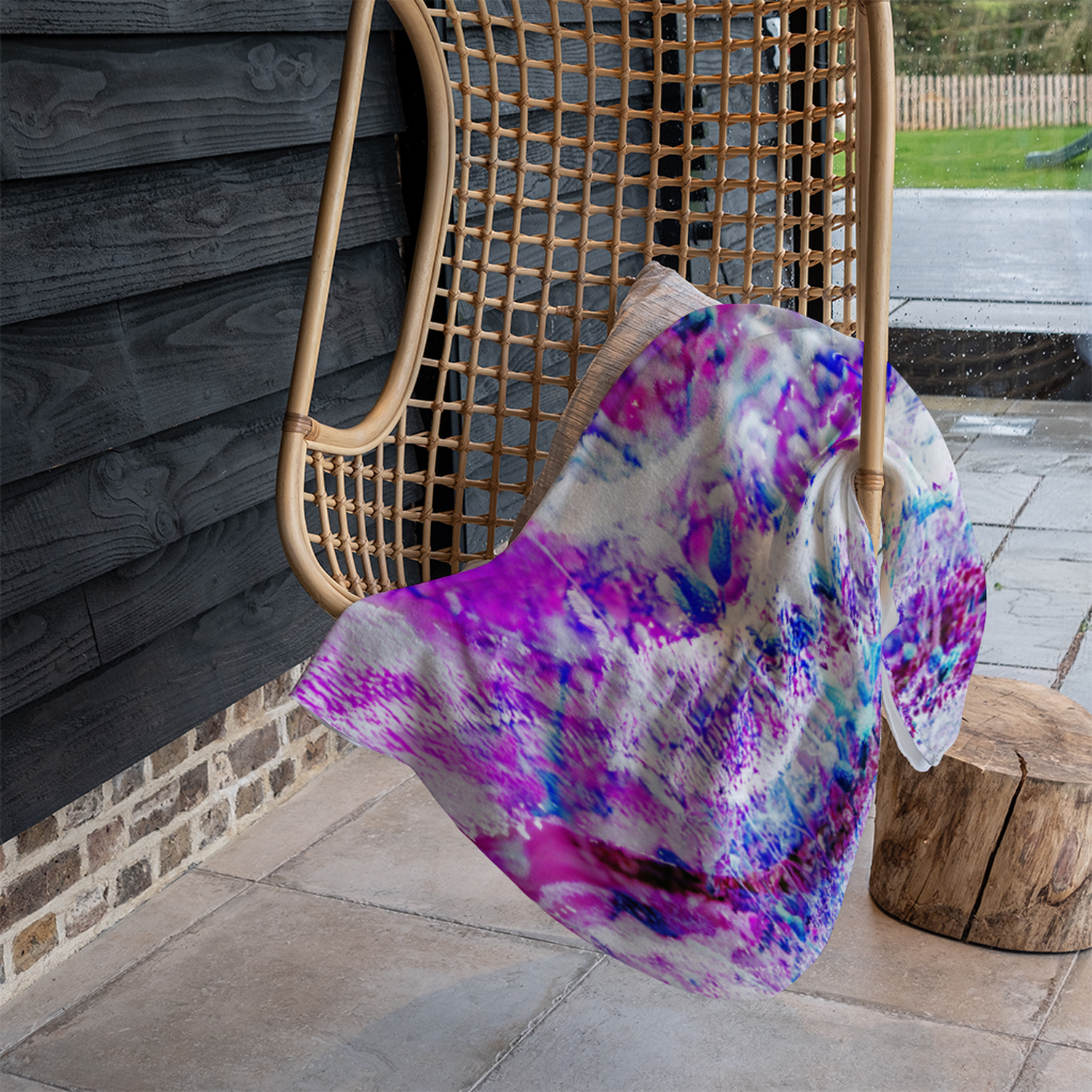 Pink Wilderness Blanket - Purple