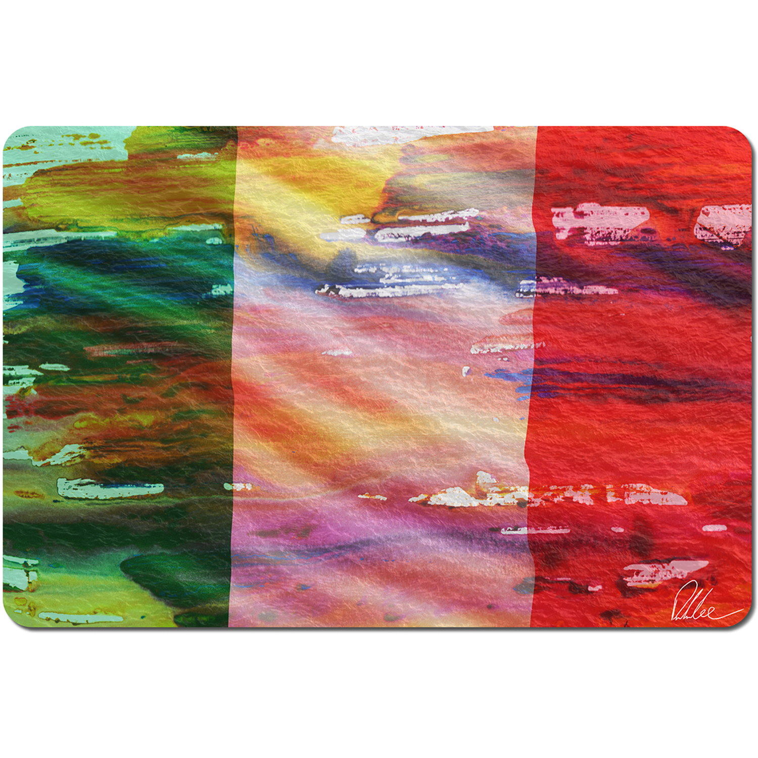 Image of Italy Flag Placemat - Green
