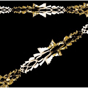 Gold And Ivory Foil Christmas Garland 2.7M