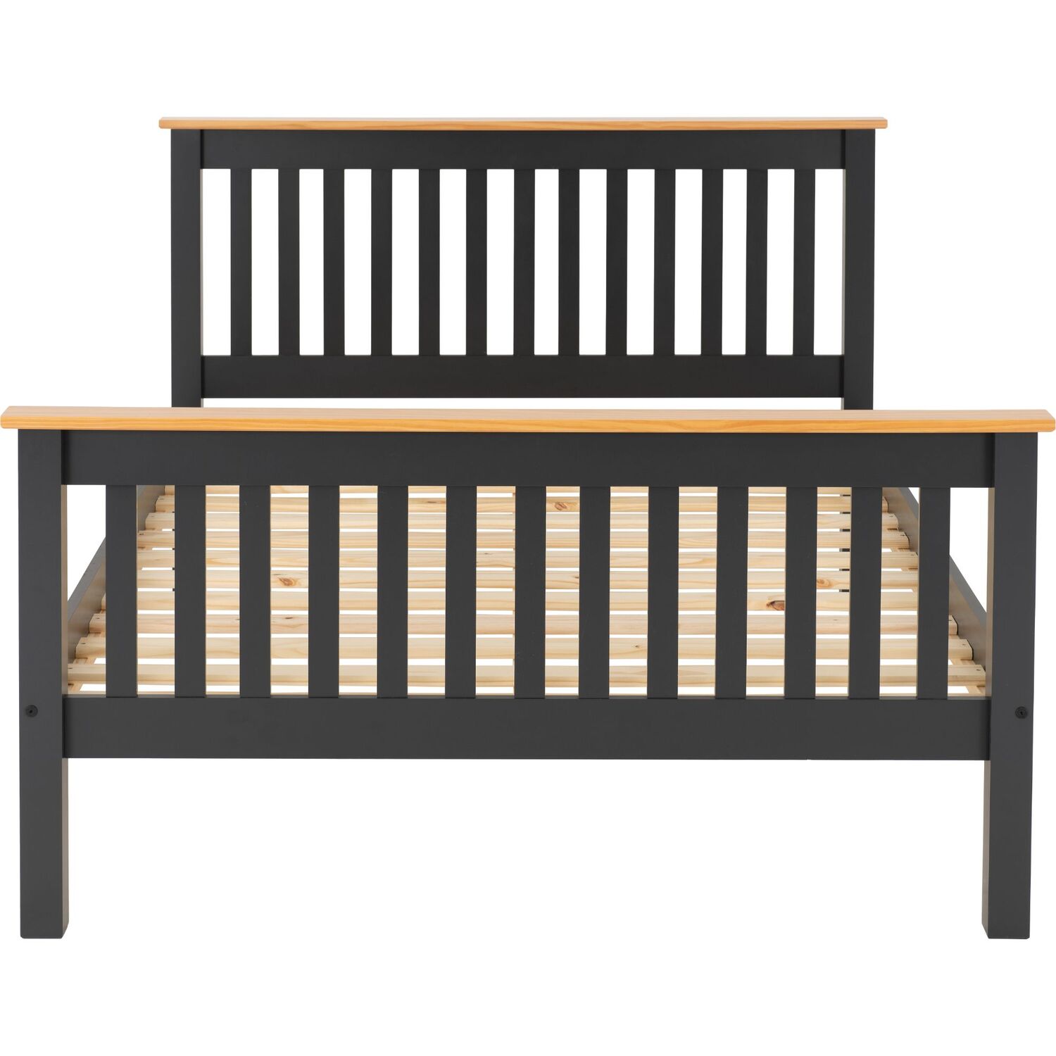 Monaco 4 6 Double Bed Frame - Grey And Oak
