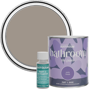Rust-Oleum Bathroom Tile Paint in Satin Finish - Whipped Truffle 750ml