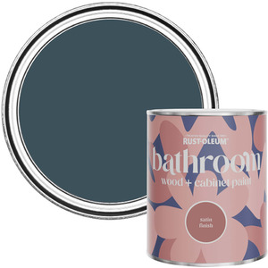 Rust-Oleum Bathroom Wood  Cabinet Paint in Satin Finish - Evening Blue 750ml