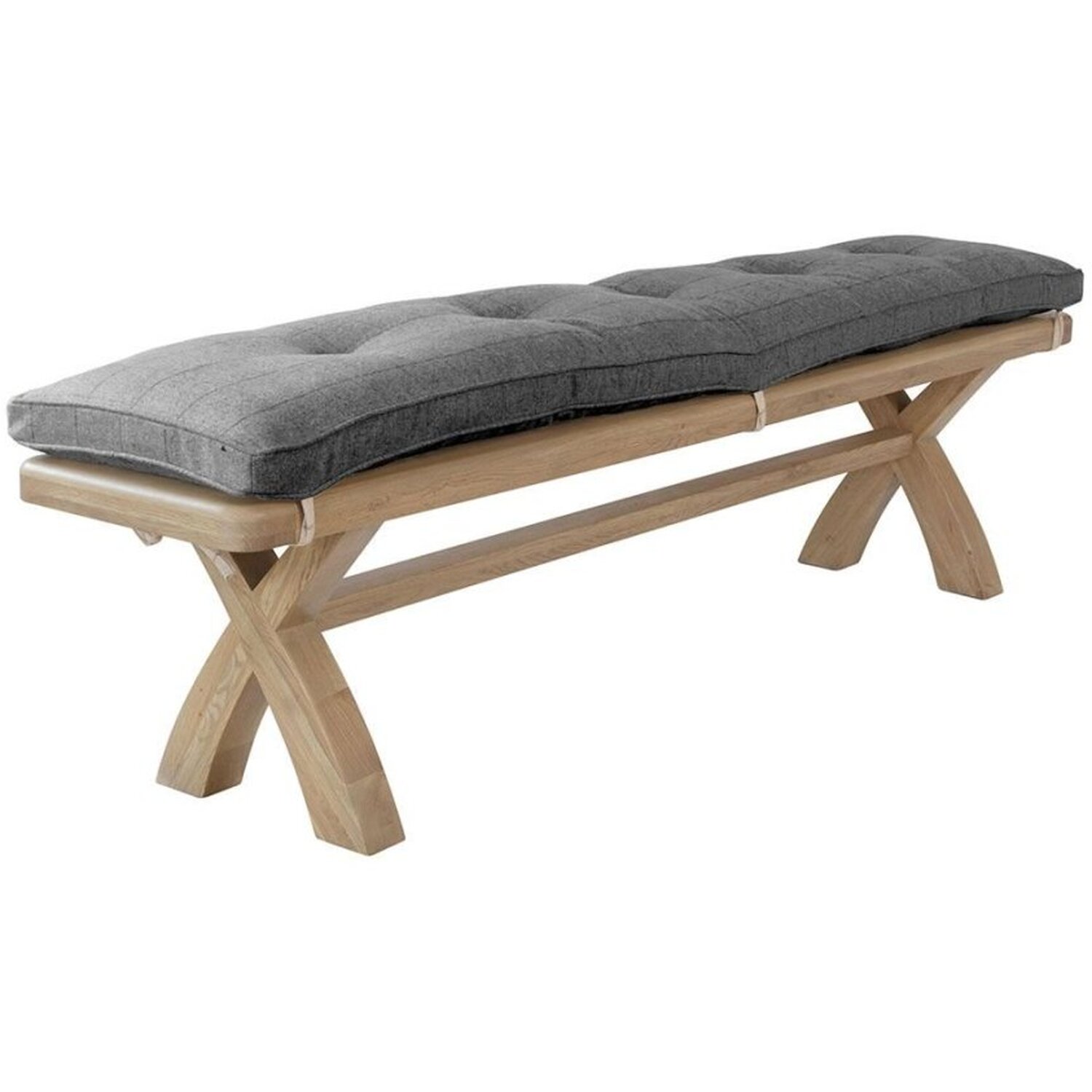Woods Furniture - Hudson Bench Cushion - Grey Check thumbnail