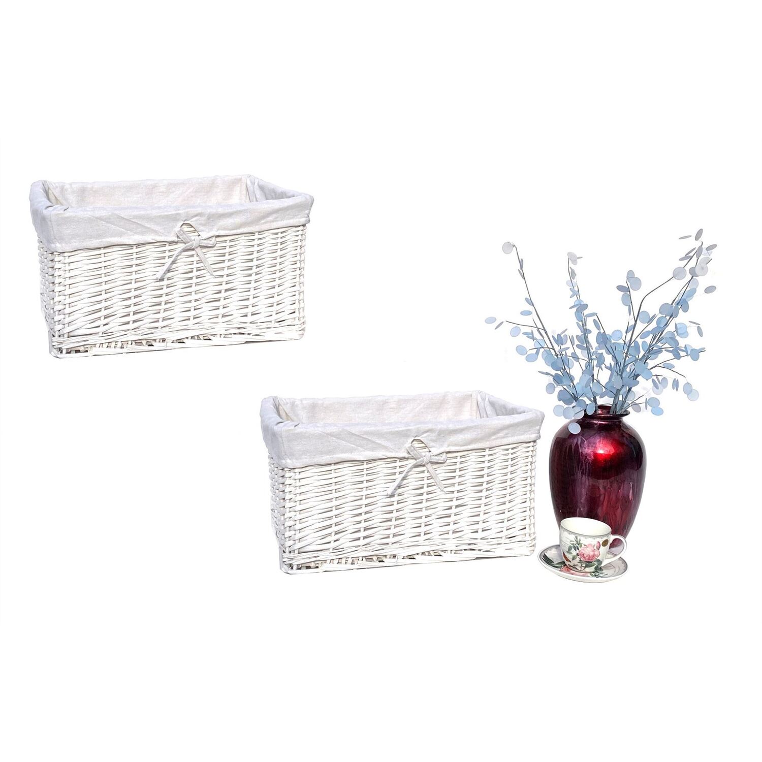 Image of Set Of 2 Willow Wicker Wider&hellip;