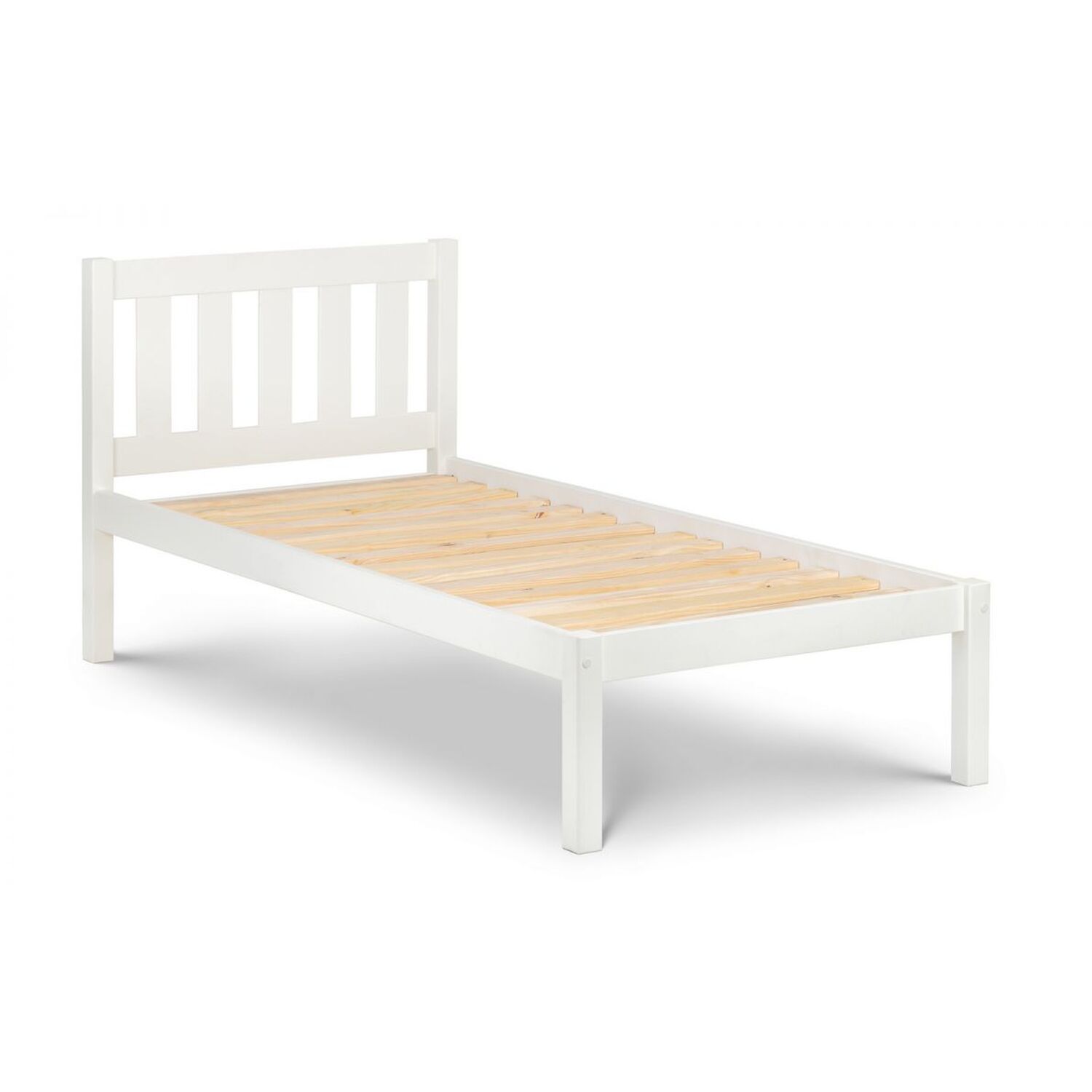 Solid Pine Low Foot End Bed - Surf White Double