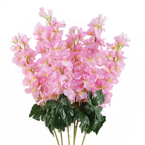 Pack of 6 x Delphinium Pink Artificial Stem
