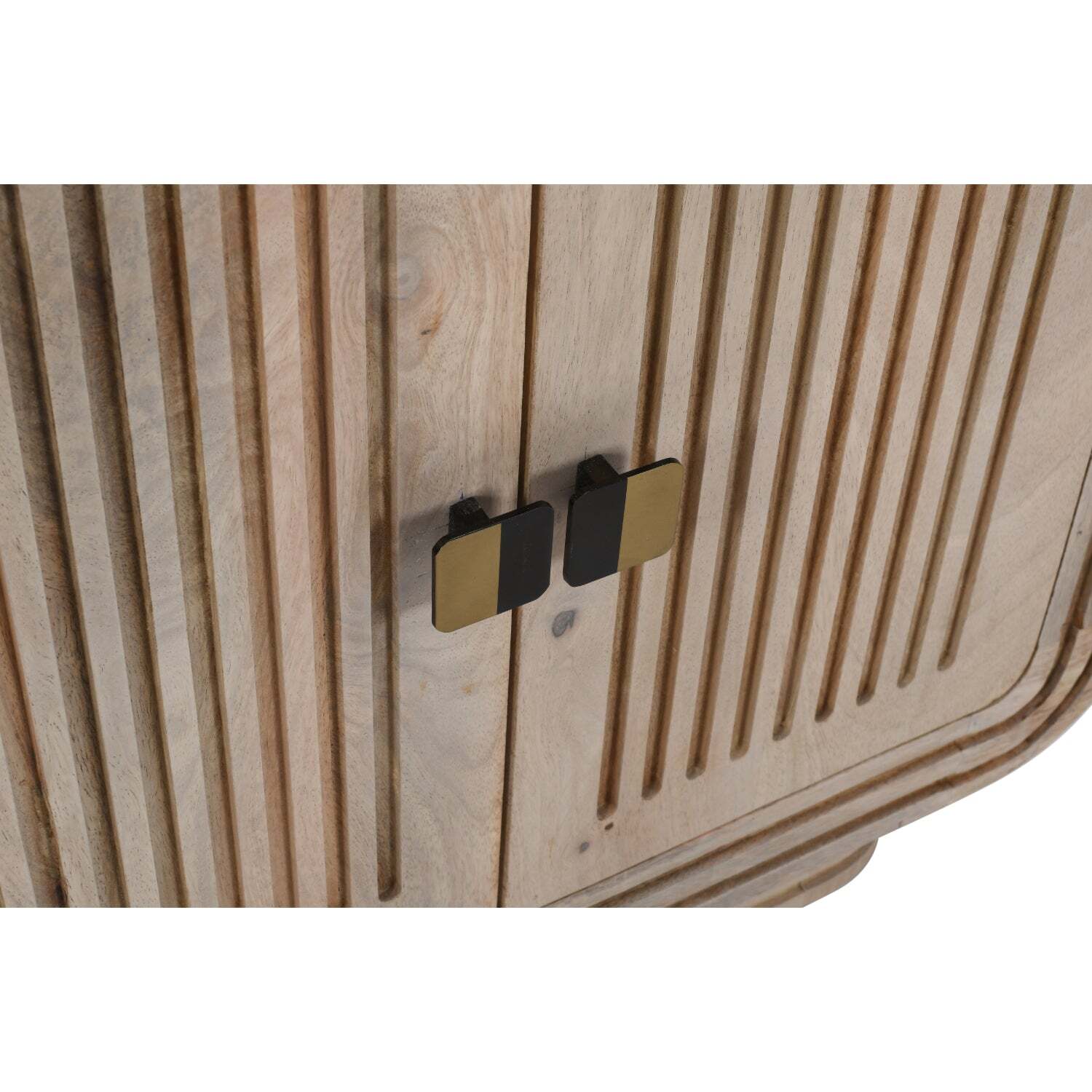Paloma Carved Mango Wood Mini Sideboard - Natural Oak