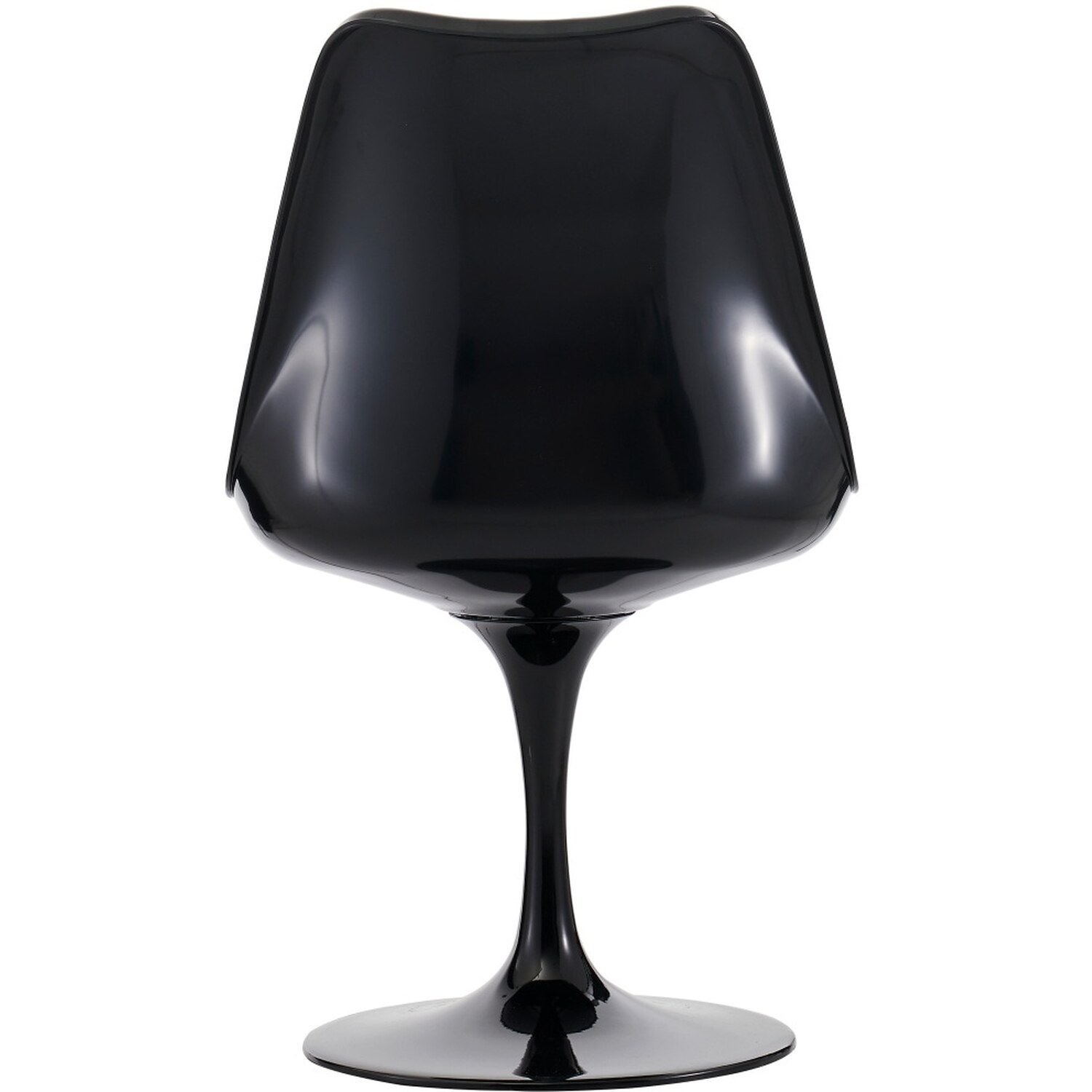 Black Tulip Dining Chair With Pu Cushion - Purple