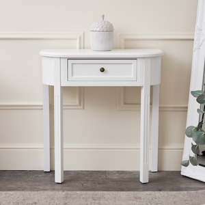 Wooden Half Moon Table