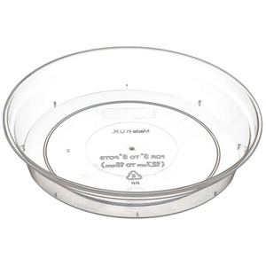 Clear Orchid Plant Pot Saucer Dish For 11cm-18cm Orchid Pots Water Tray 14cm